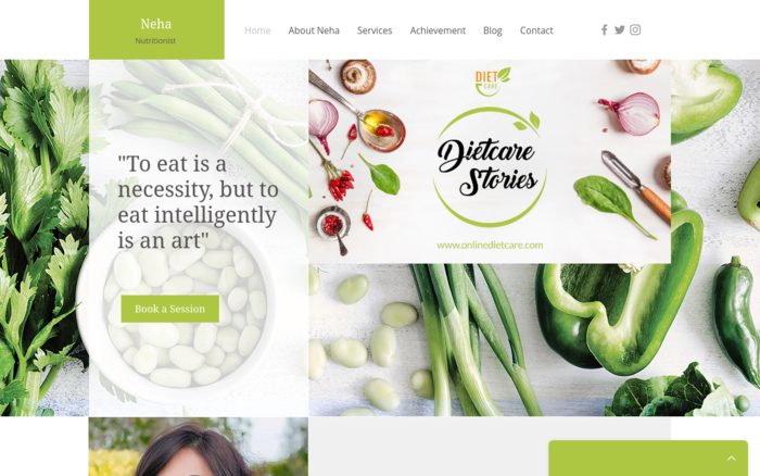 TeleHealth and Nutrition website